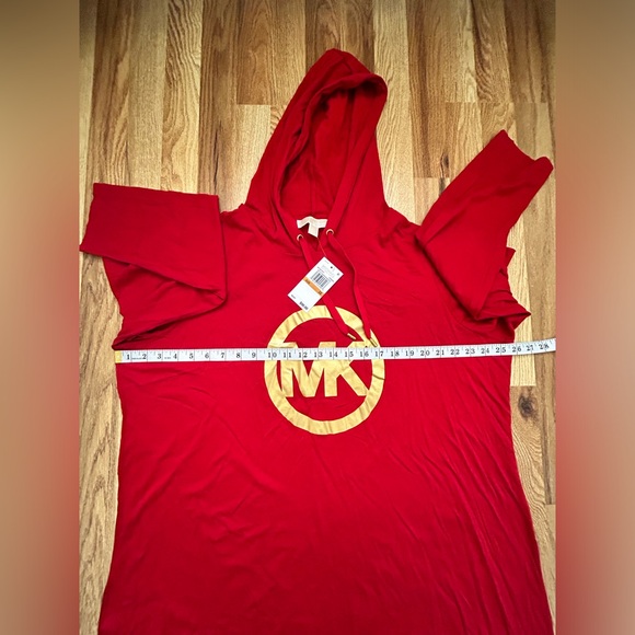 NWT - MICHAEL Michael Kors - Plus Size Circle Logo Hoodie Dress - Picture 5 of 9